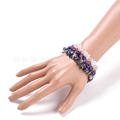 Chips Natural Mixed Stone Stretch Bracelets&nbsp;X-BJEW-JB05642
