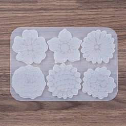 DIY Silicone Flower Pendant Molds&nbsp;AJEW-M228-01