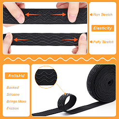10 Yards Polyester Non Slip Knitted Elastic Cord&nbsp;SRIB-BC0001-26