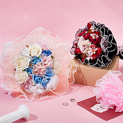 4 Bags 4 Styles Polyester Flower Bouquet Wrapping Mesh Paper&nbsp;ORIB-GA0001-02
