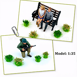 56Pcs 2 Colors Nylon Mini Grass Tufts&nbsp;AJEW-SP0003-16A