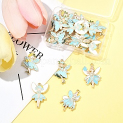 20Pcs 5 Styles Rack Plating Alloy Enamel Pendants&nbsp;ENAM-FS0002-89A