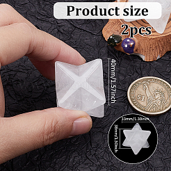 2Pcs Natural Quartz Crystal Star Display Decorations&nbsp;DJEW-ME0001-10