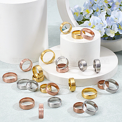 24Pcs 24 Styles Stainless Steel Finger Rings for Women&nbsp;RJEW-NB0001-07