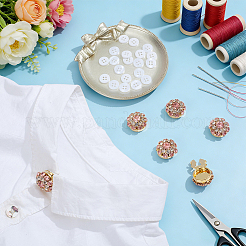 6Pcs Alloy Rhinestone Cufflinks&nbsp;FIND-NB0007-41B