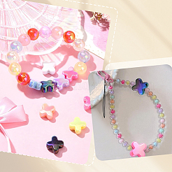 60Pcs UV Plated Acrylic Beads&nbsp;SACR-SP0001-18