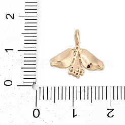 Brass Pave Cubic Zirconia Pendants&nbsp;KK-Q096-13G