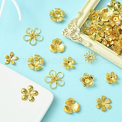 100Pcs 10 Style Brass Bead Caps&nbsp;KK-CJ0002-12
