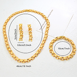 Alloy Chain Bracelets & Earrings & Necklaces Sets for Women&nbsp;KD3206