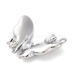 Brass Pave Cubic Zirconia Pendants&nbsp;KK-E793-28P