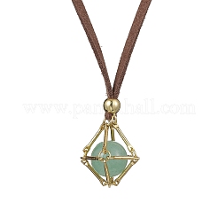 Crystal Holder Cage Necklaces&nbsp;NJEW-JN04586-01