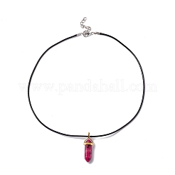 DIY Gemstone Bullet Pendant Necklace Making Kit&nbsp;DIY-FS0003-06