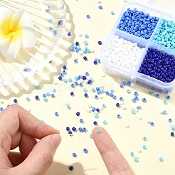 72G 4 Styles Glass Seed Beads&nbsp;SEED-YW0002-77B