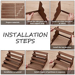 5-Tier Wood Organizer Display Riser Holder for Cupcake&nbsp;ODIS-WH0099-202