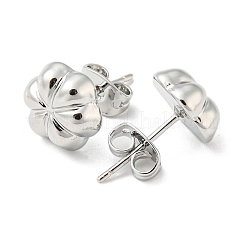 Flower Rack Plating Brass Stud Earrings&nbsp;EJEW-F331-29P