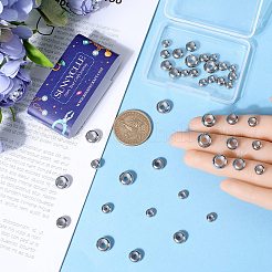 48Pcs 4 Styles 201 & 304 Stainless Steel Beads&nbsp;STAS-SC0007-34