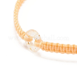 Donut Glass Braided Bead Bracelet&nbsp;BJEW-JB07858-03