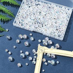350Pcs 5 Styles Transparent Acrylic Beads&nbsp;MACR-FS0001-91