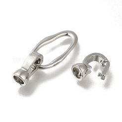 Brass Fold Over Clasps&nbsp;KK-H480-19P
