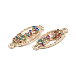 Alloy Connector Charms with Colorful Rhinestone&nbsp;FIND-H039-46KCG