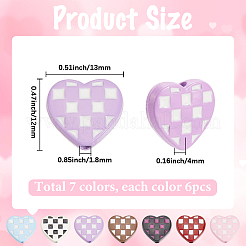 42Pcs 7 Colors Baking Paint Alloy Beads&nbsp;FIND-SC0015-83