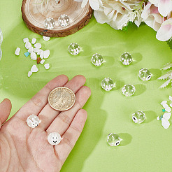 20Pcs Transparent Handmade Lampwork Beads&nbsp;LAMP-DR0001-07