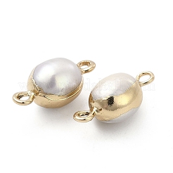 Natural Pearl Connector Charms&nbsp;PEAR-P004-50G