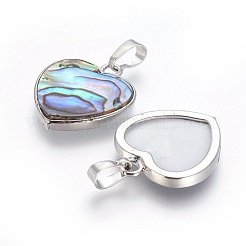 Abalone Shell/Paua Shell Pendants&nbsp;SSHEL-L008-63P