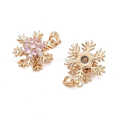 Christmas Brass Micro Pave Cubic Zirconia Rotatable Pendants&nbsp;KK-A287-10G