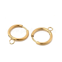 Stainless Steel Huggie Hoop Earring Findings&nbsp;STAS-J400-36B-G