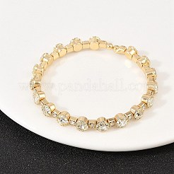 Iron Rhinestone Bangles for Women&nbsp;BJEW-A156-02G