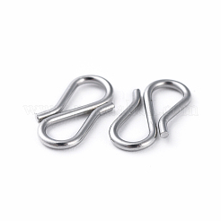 Non-Tarnish 304 Stainless Steel S Hook Clasps&nbsp;STAS-G199-01P
