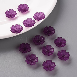 Transparent Frosted Acrylic Bead Caps&nbsp;X-MACR-S371-04A-743