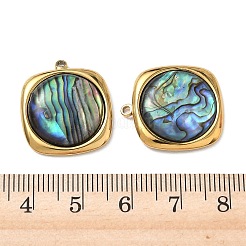 Natural Paua Shell Pendants&nbsp;STAS-G397-11G-02
