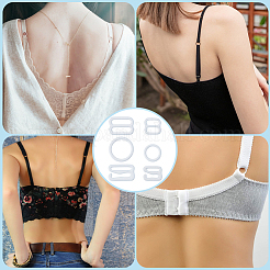 300Pcs 6 Styles Iron Underwear Strap Buckles&nbsp;FIND-GF0009-50A