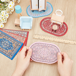 6Pcs 6 Styles Cloth Carpet Miniature Ornaments&nbsp;DIY-FG0009-93