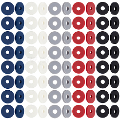 Flat Round Handmade Polymer Clay Beads&nbsp;CLAY-SC0002-73B