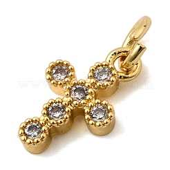 Brass Micro Pave Cubic Zirconia Pendants&nbsp;KK-I360-006G-02