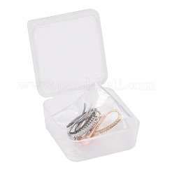 4 Pairs 4 Colors Brass Micro Pave Clear Cubic Zirconia Earring Hooks&nbsp;ZIRC-ZZ0001-01