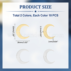 20Pcs 2 Colors 201 Stainless Steel 2-Loop Connector Charms&nbsp;STAS-UN0055-20