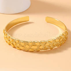 Brass Textured Open Cuff Bangles for Women&nbsp;WGE2CBB-01