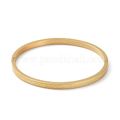 3Pcs 3 Color 304 Stainless Steel Textured Bangles Set&nbsp;BJEW-F464-04