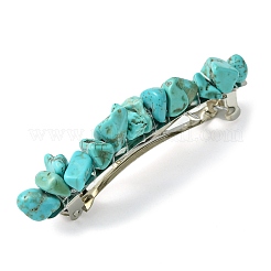 Natural & Synthetic Gemstone Chip Hair Barrettes&nbsp;PHAR-TA000001
