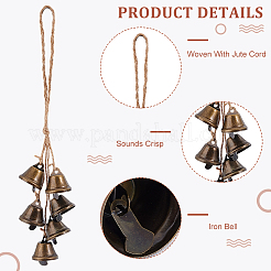4Pcs Iron Bell Pendant Decoration&nbsp;HJEW-GO00084