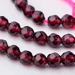 Natural Garnet Bead Strands&nbsp;X-G-K145-F-3mm-AB