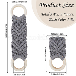 3Pcs 3 Colors Handmade Macrame Cotton Hanging Towel Holder&nbsp;AJEW-CN0006-37