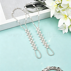 PP & ABS Plastic Pearl Stretch Toe Ring Anklets for Bikini&nbsp;AJEW-WH20121-30