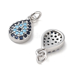 Brass Micro Pave Cubic Zirconia Pendants&nbsp;KK-B102-02P