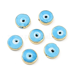 Rack Plating Handmade Evil Eye Lampwork Beads&nbsp;KK-F838-02F-G