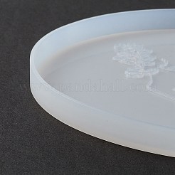 Mother's Day Theme Flat Round Cup Mat Silicone Molds&nbsp;DIY-I088-08